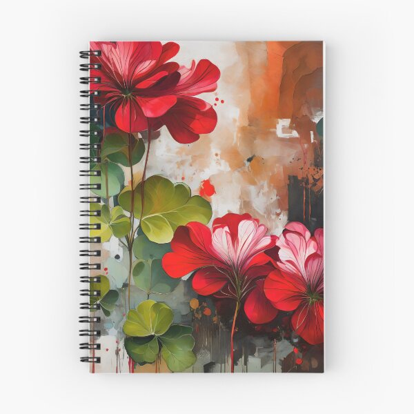 Item preview, Digital Abstract Geranium Floral Painting designed and sold by MySupplemental.