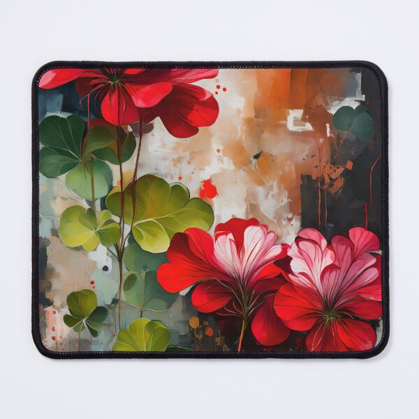 Item preview, Digital Abstract Geranium Floral Painting designed and sold by MySupplemental.