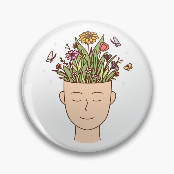 Item preview, flowers growing from head floral head art nature-inspired head design designed and sold by DreamStore360.