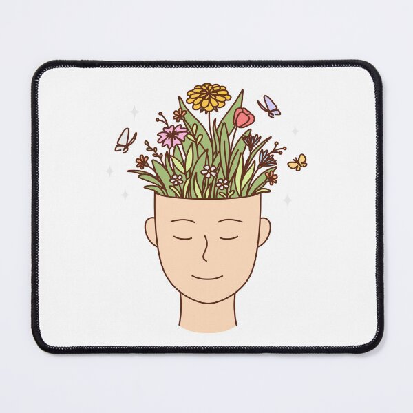 Item preview, flowers growing from head floral head art nature-inspired head design designed and sold by DreamStore360.