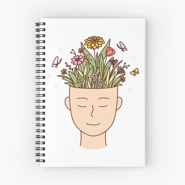 Item preview, flowers growing from head floral head art nature-inspired head design designed and sold by DreamStore360.
