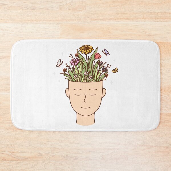 Item preview, flowers growing from head floral head art nature-inspired head design designed and sold by DreamStore360.