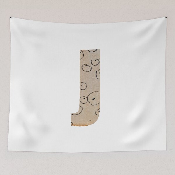 Item preview, Capital letter J cut out paper alphabet designed and sold by Yana Mustafina | Boho Soulful Designs.