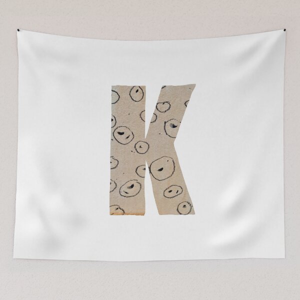 Item preview, Capital letter K cut out paper alphabet designed and sold by Yana Mustafina | Boho Soulful Designs.