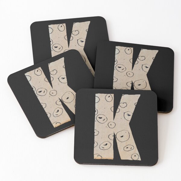 Item preview, Capital letter K cut out paper alphabet black designed and sold by Yana Mustafina | Boho Soulful Designs.
