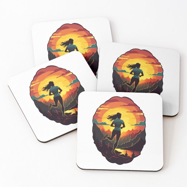 Item preview, Running lover summer mountains sunset designed and sold by SmileshareShop.