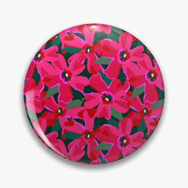 Artikelvorschau, Blumenfeldmuster (rot/rosa/grün) entworfen und verkauft von Design Minds Boutique.