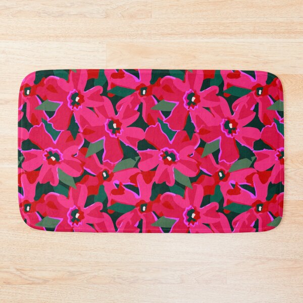 Artikelvorschau, Blumenfeldmuster (rot/rosa/grün) entworfen und verkauft von Design Minds Boutique.