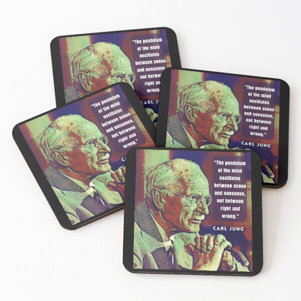Item preview, Carl Jung  portrait and quote: The pendulum of the mind alternates between sense and nonsense, not between right and wrong. designed and sold by artbleed.