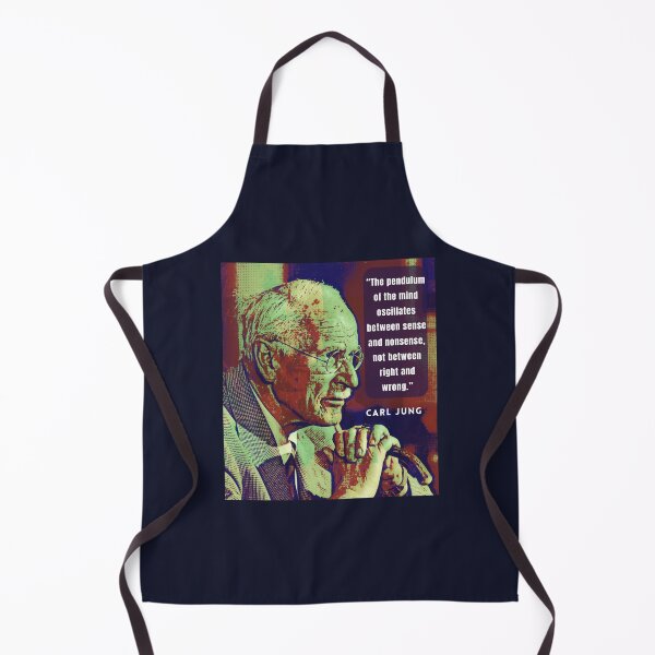 Item preview, Carl Jung portrait and quote: The pendulum of the mind alternates between sense and nonsense, not between right and wrong. designed and sold by artbleed.