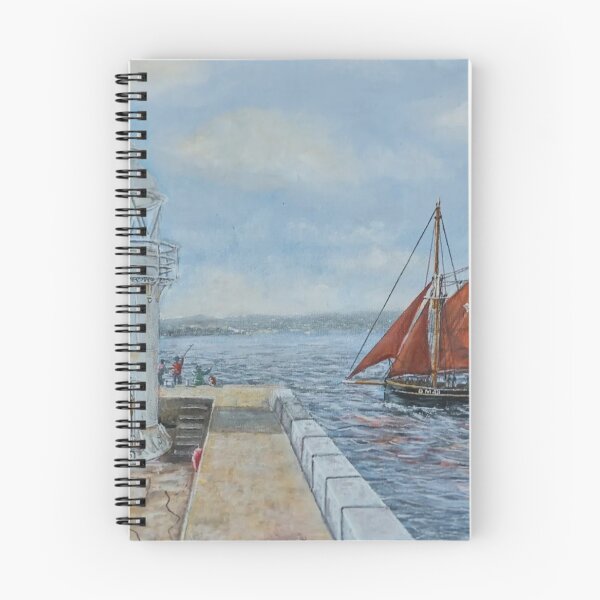 Item preview, Brixham sailing trawler Pilgrim rounding Brixham Breakwater  designed and sold by Mackenzie Moulton International Artist .