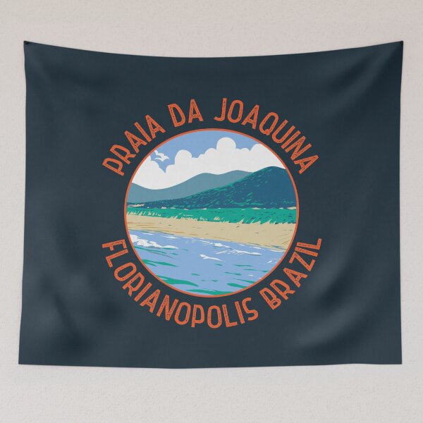 Item preview, Joaquina Beach Brazil Retro Distressed Circle designed and sold by KrisSidDesigns.