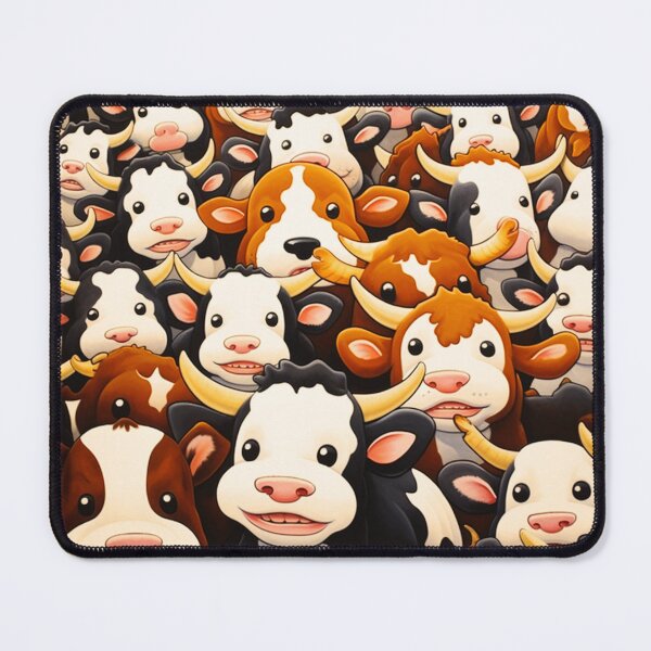 Vista previa del artículo con la obra «Vacas Kawaii», diseñado y vendido por ImaginVibes.