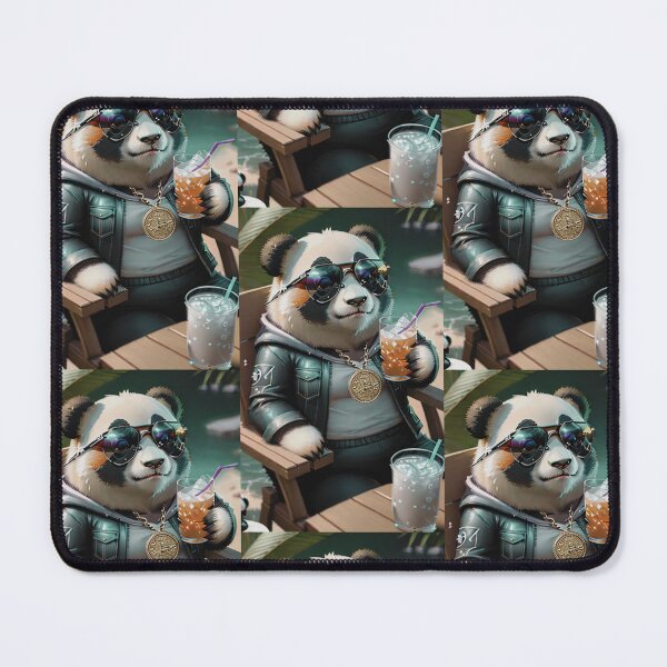 Item preview,  A cute and cool panda having a drink designed and sold by Pelzi100.