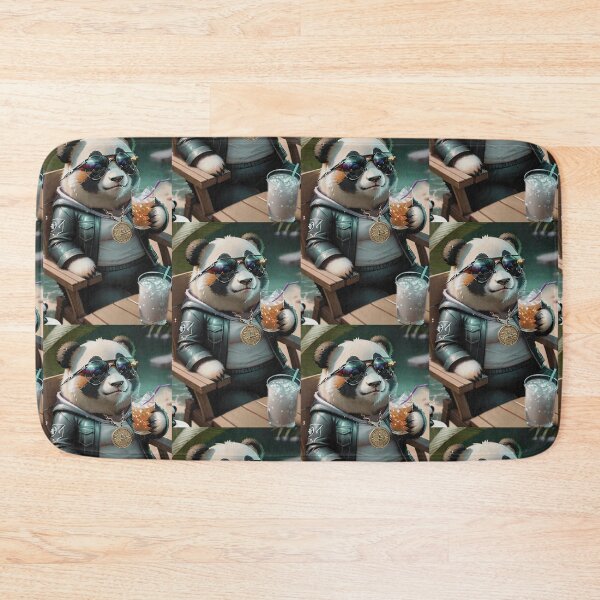 Item preview,  A cute and cool panda having a drink designed and sold by Pelzi100.