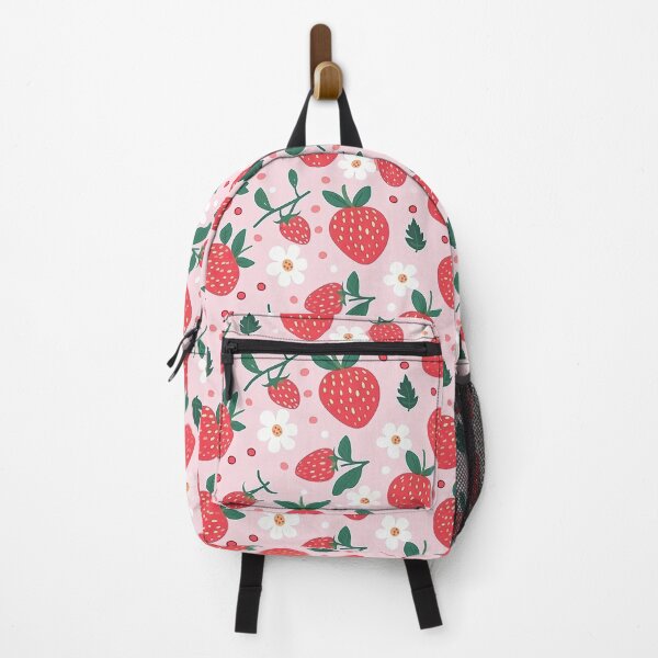 Item preview, Back to school, pink strawberry backpack designed and sold by baggageboutique.