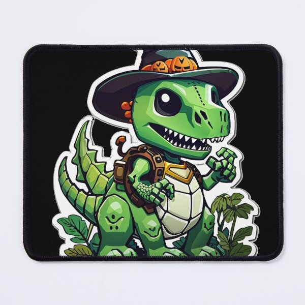 Item preview, Cute Skeleton Riding green Dinosaur designed and sold by TrendyPalette.