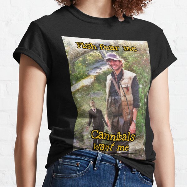 Item preview, Fish fear me Cannibals want me Will Graham designed and sold by Alpinkpaca.