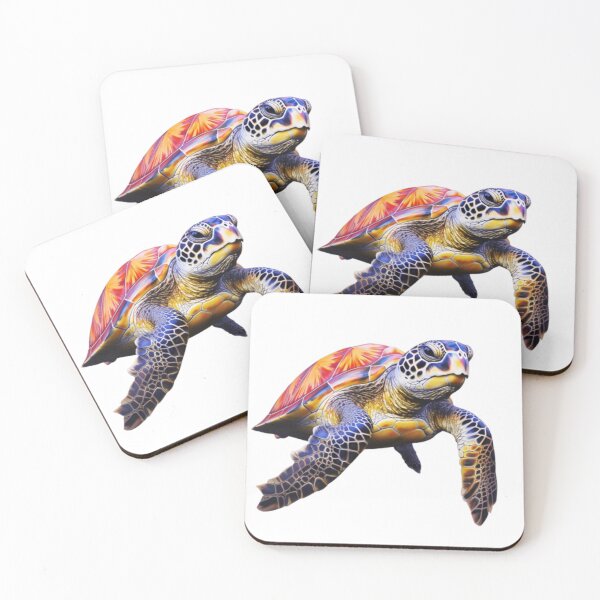 Item preview,  Vibrant color sea turtle digital print in a variety of mediums designed and sold by dcrc.