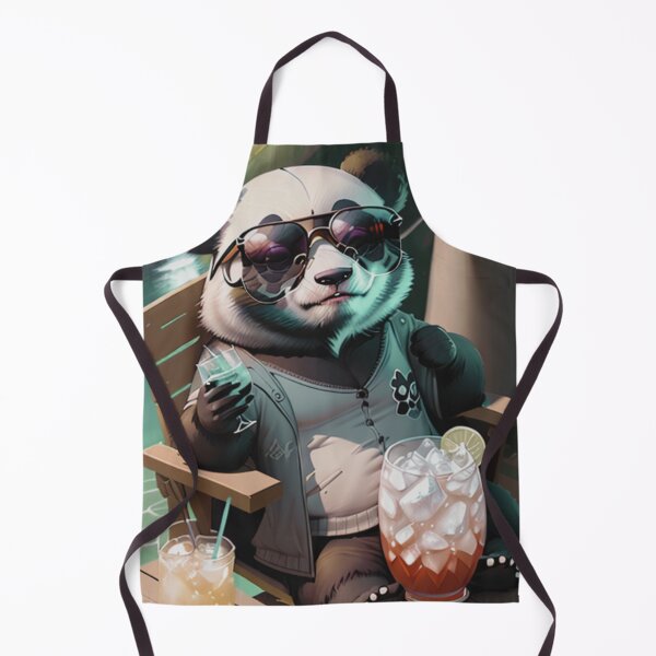 Item preview, A cute and cool panda having a drink designed and sold by Pelzi100.