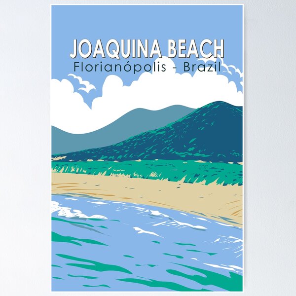 Artikel-Vorschau von Joaquina Beach Brasilien Reisekunst Vintage, designt und verkauft von KrisSidDesigns.