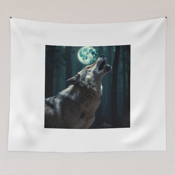 Item preview, Wolf calling his pack designed and sold by EdicionesJML.