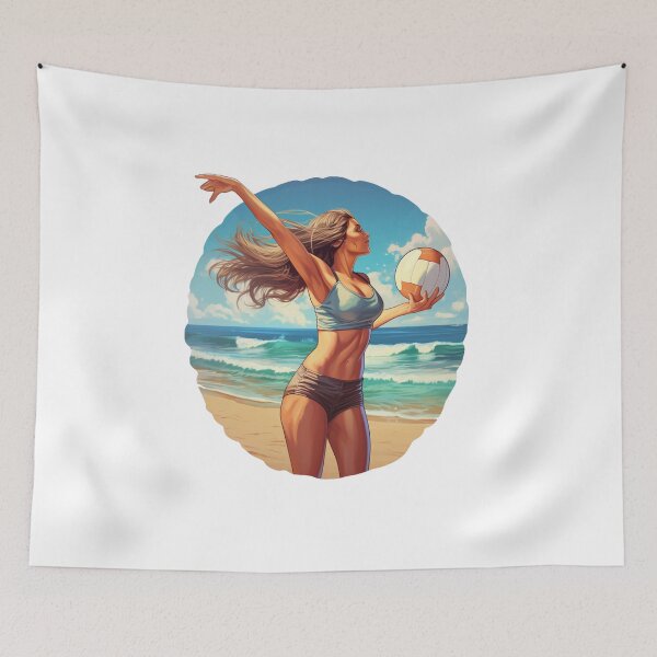 Item preview, Beautiful beach volleyball player designed and sold by SmileshareShop.