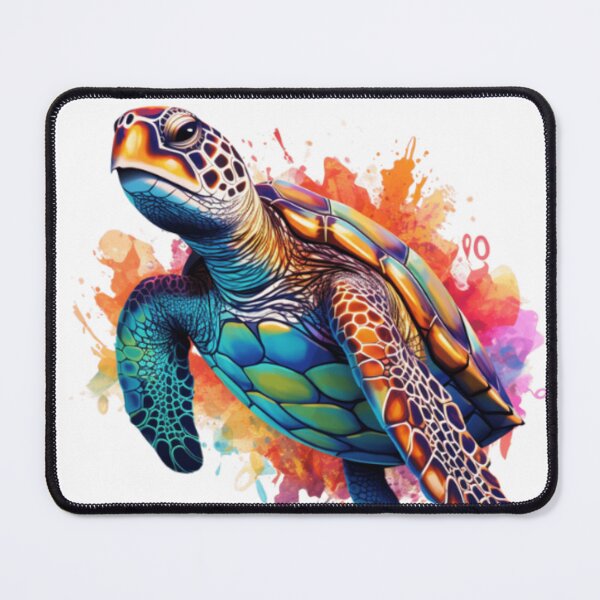 Item preview, Vibrant color sea turtle digital print in a variety of mediums designed and sold by dcrc.
