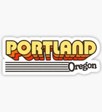 Portland, Oregon | Retro Stripes Sticker