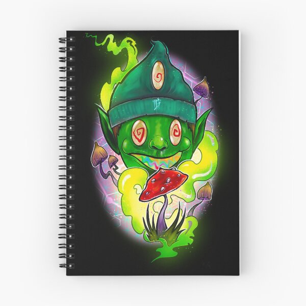 Item preview, Green self transforming mushroom machine elf -Psychedelic Art, designed and sold by Mitch616Art.