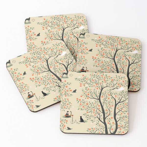 Item preview, County Hook’s Apple Cider Season—A Black Cat and I underneath the Apple Tree. Fall Design, Seamless Pattern designed and sold by ignasirus.