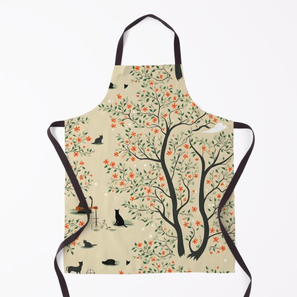Item preview, County Hook’s Apple Cider Season—A Black Cat and I underneath the Apple Tree. Fall Design, Seamless Pattern designed and sold by ignasirus.