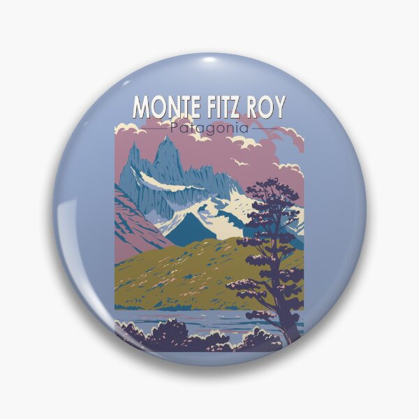 Item preview, Monte Fitz Roy Patagonia Travel Art Vintage designed and sold by KrisSidDesigns.