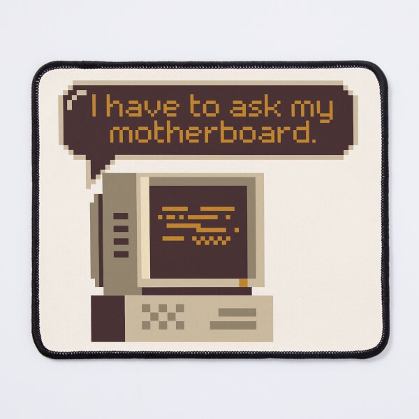 Item preview, Ask my Motherboard - Pixel Puns! designed and sold by Lavender Haus.