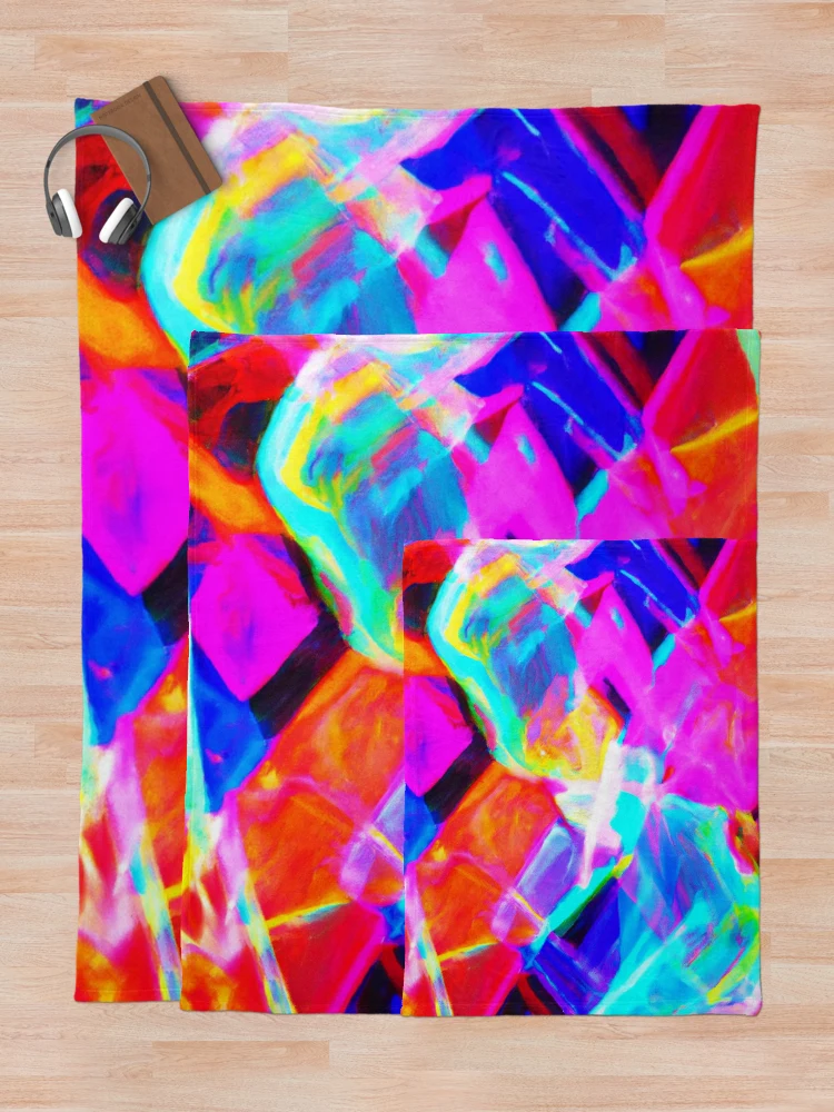 Thumbnail 5 of 6, Throw Blanket, Colorful Pattern Magic designed and sold by Health And Fitness Posts e-Store.