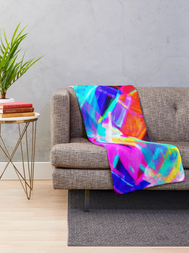 Thumbnail 2 of 6, Throw Blanket, Colorful Pattern Magic designed and sold by Health And Fitness Posts e-Store.