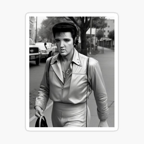 Elvis walking Sticker