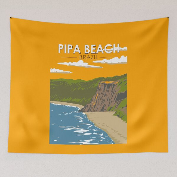 Item preview, Pipa Beach Brazil Travel Art Vintage designed and sold by KrisSidDesigns.