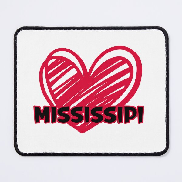 Item preview, Heartbeat of Mississippi: Red Doodle Heart and Black Text designed and sold by EmeraldeaArt.