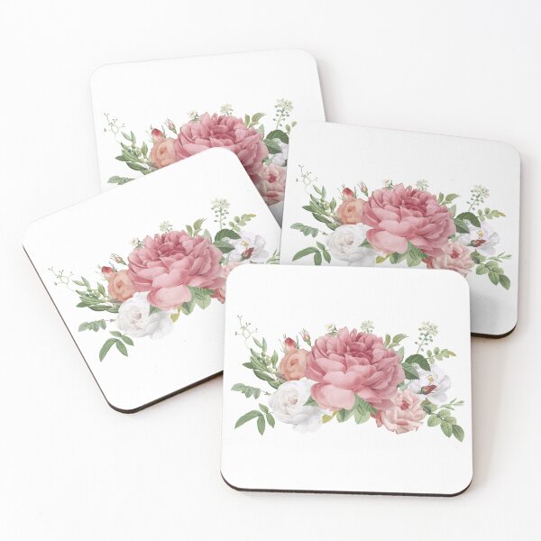 Item preview, Pink and White Floral Bouquet designed and sold by ArtCornerStudio.