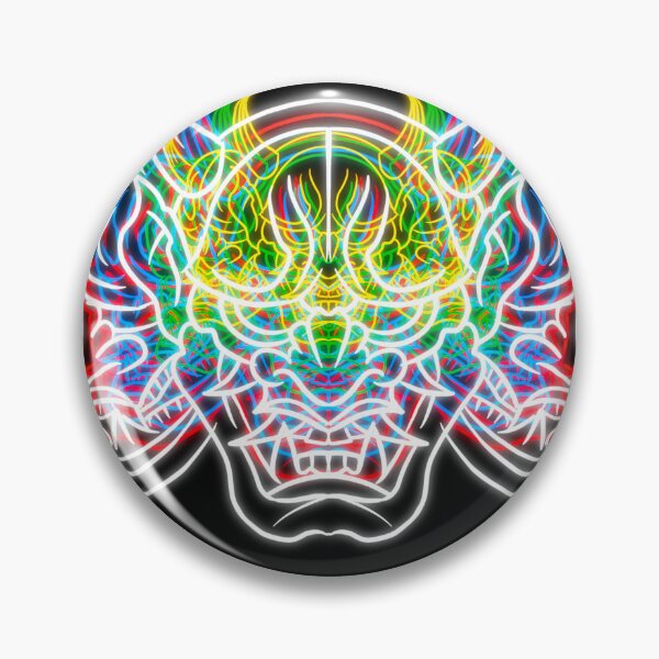 Item preview, Triple Neon Hannah Design - Three Neo Oni Masks designed and sold by Mitch616Art.