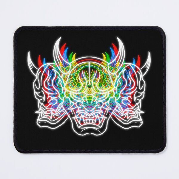 Item preview, Triple Neon Hannah Design - Three Neo Oni Masks designed and sold by Mitch616Art.