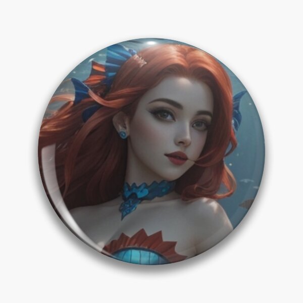 Artikelvorschau, Rothaarige Meerjungfrau von Sirenas Merfolk World mit einem Kürbis entworfen und verkauft von SirenasWorld.
