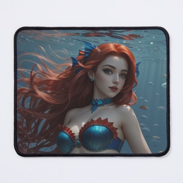 Item preview, Redhead Mermaid of Sirenas Merfolk World with a Pumpkin designed and sold by SirenasWorld.
