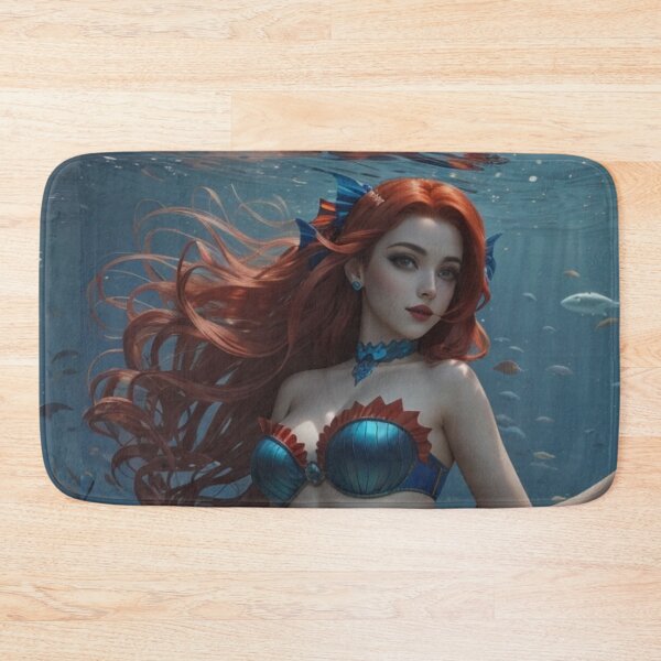 Item preview, Redhead Mermaid of Sirenas Merfolk World with a Pumpkin designed and sold by SirenasWorld.