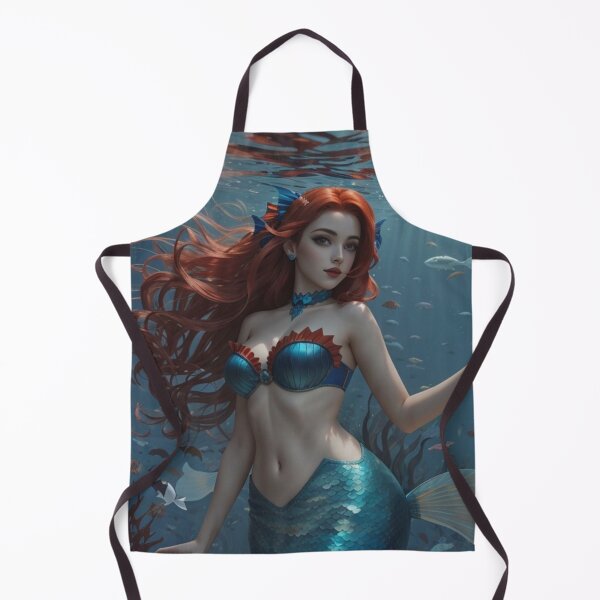 Item preview, Redhead Mermaid of Sirenas Merfolk World with a Pumpkin designed and sold by SirenasWorld.