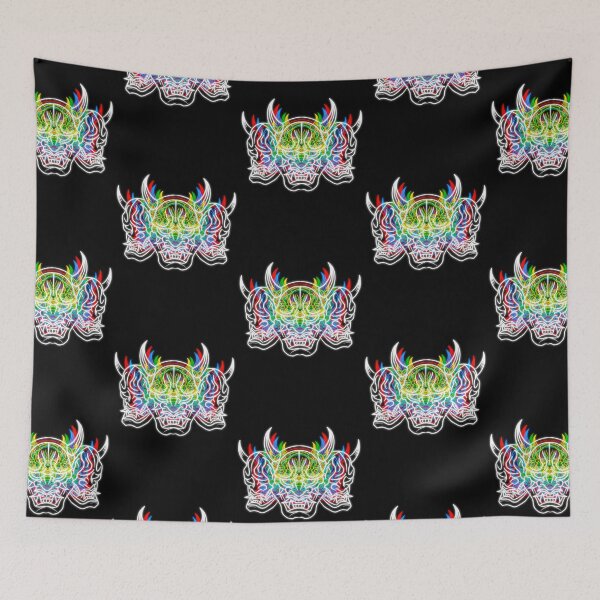 Item preview, Triple Neon Hannah Design - Three Neo Oni Masks designed and sold by Mitch616Art.