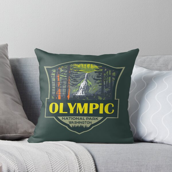 Item preview, Olympic National Park Illustration Retro Badge designed and sold by KrisSidDesigns.