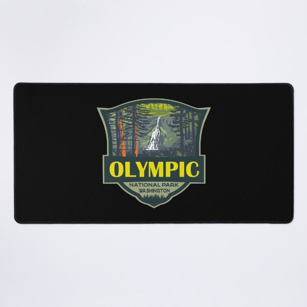 Item preview, Olympic National Park Illustration Retro Badge designed and sold by KrisSidDesigns.