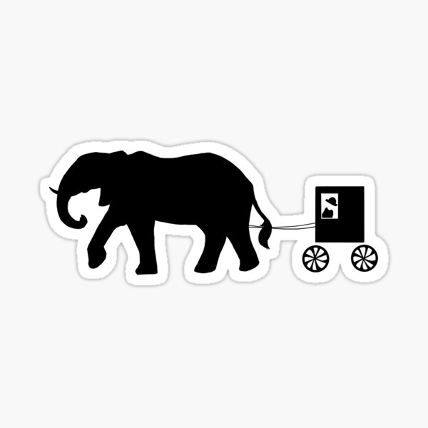 Amish Style (avec un éléphant) Sticker